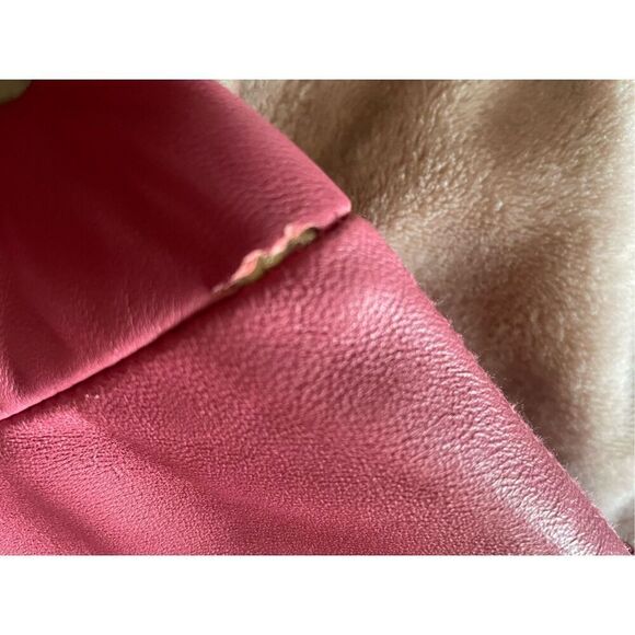 Vintage Pamela McCoy Collections Leather Fuchsia Blazer Jacket S - Picture 8 of 9